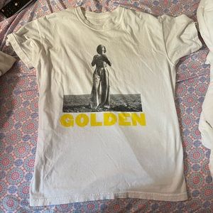 harry styles golden shirt